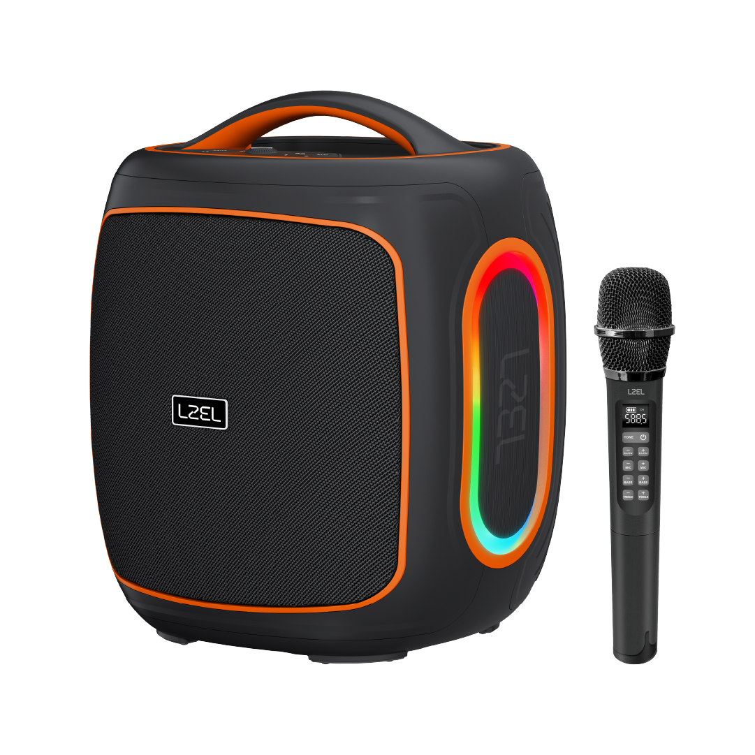 سماعة مقاومة للماء Lzel Aquilasonus A100 بتقنية البلوتوث، مع إضاءة RGB، بقدرة عالية 80 واط وبطارية بسعة 6000 مللي أمبير