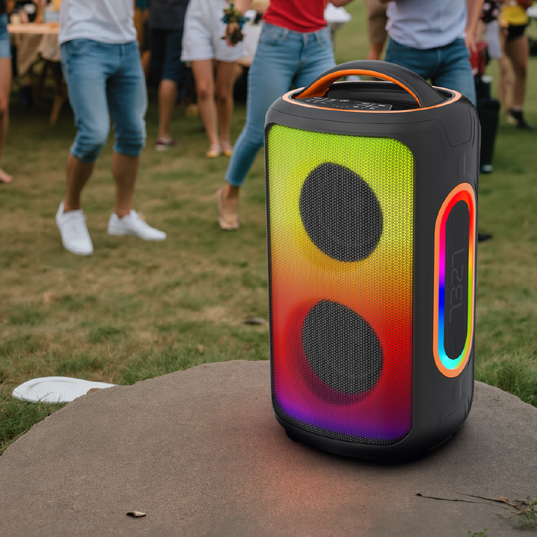 سماعة الحفلات Lzel Aquilasonus A300 بتقنية البلوتوث، مع إضاءة RGB، بقدرة عالية 20 واط وبطارية بسعة 4500 مللي أمبير