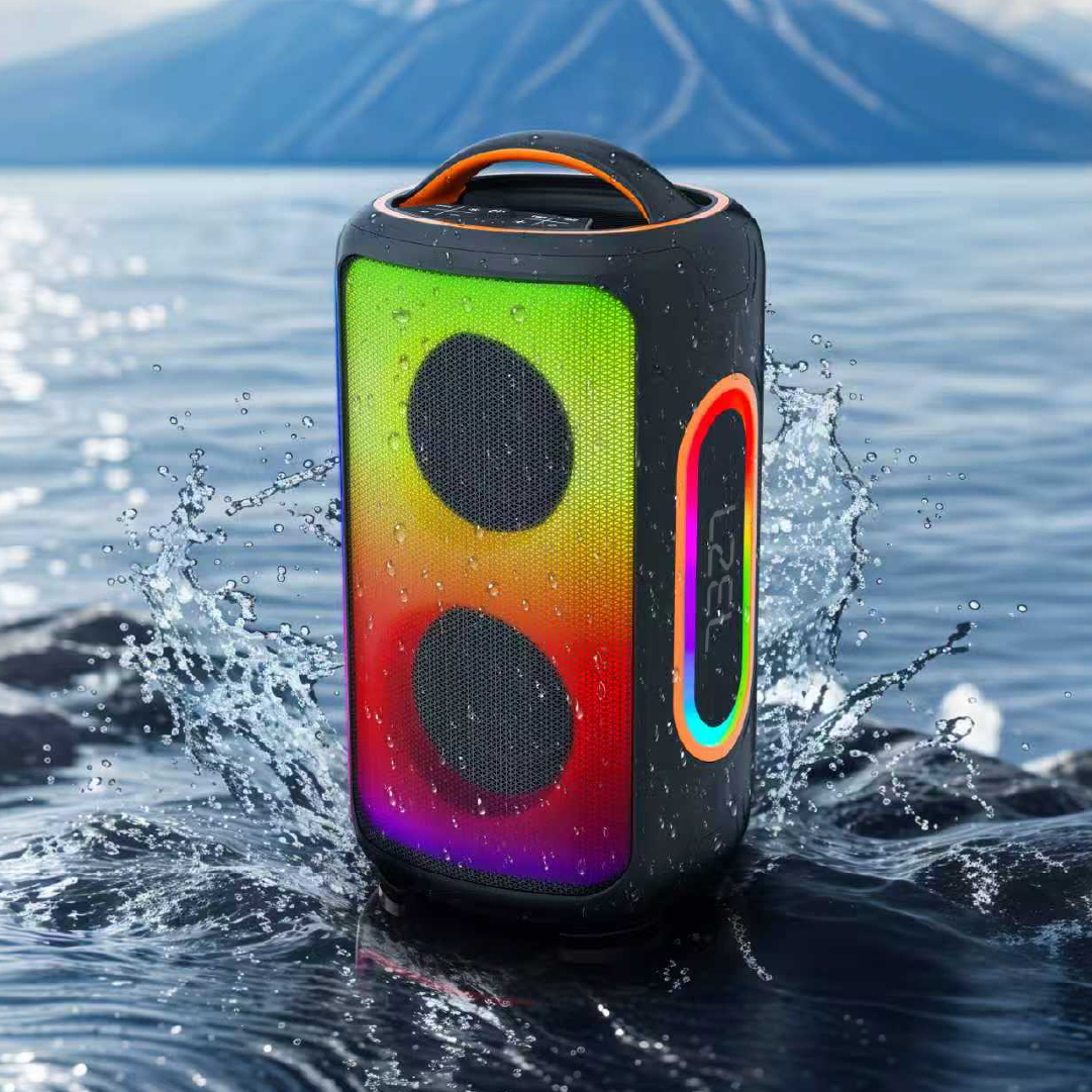 سماعة الحفلات Lzel Aquilasonus A300 بتقنية البلوتوث، مع إضاءة RGB، بقدرة عالية 20 واط وبطارية بسعة 4500 مللي أمبير