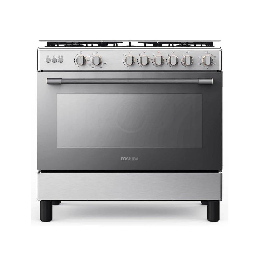 Toshiba 90X60cm Stainless Steel Gas Cooker with 115L Capacity
