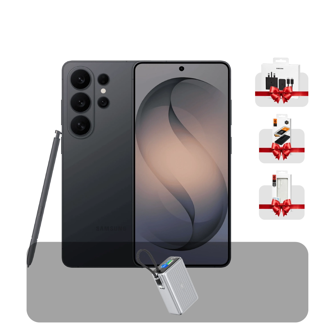 سامسونج S26 Ultra 5G، شاشة 6.9 بوصة، 12 جيجابايت، 256 جيجابايت + عرض الباندل | أسود