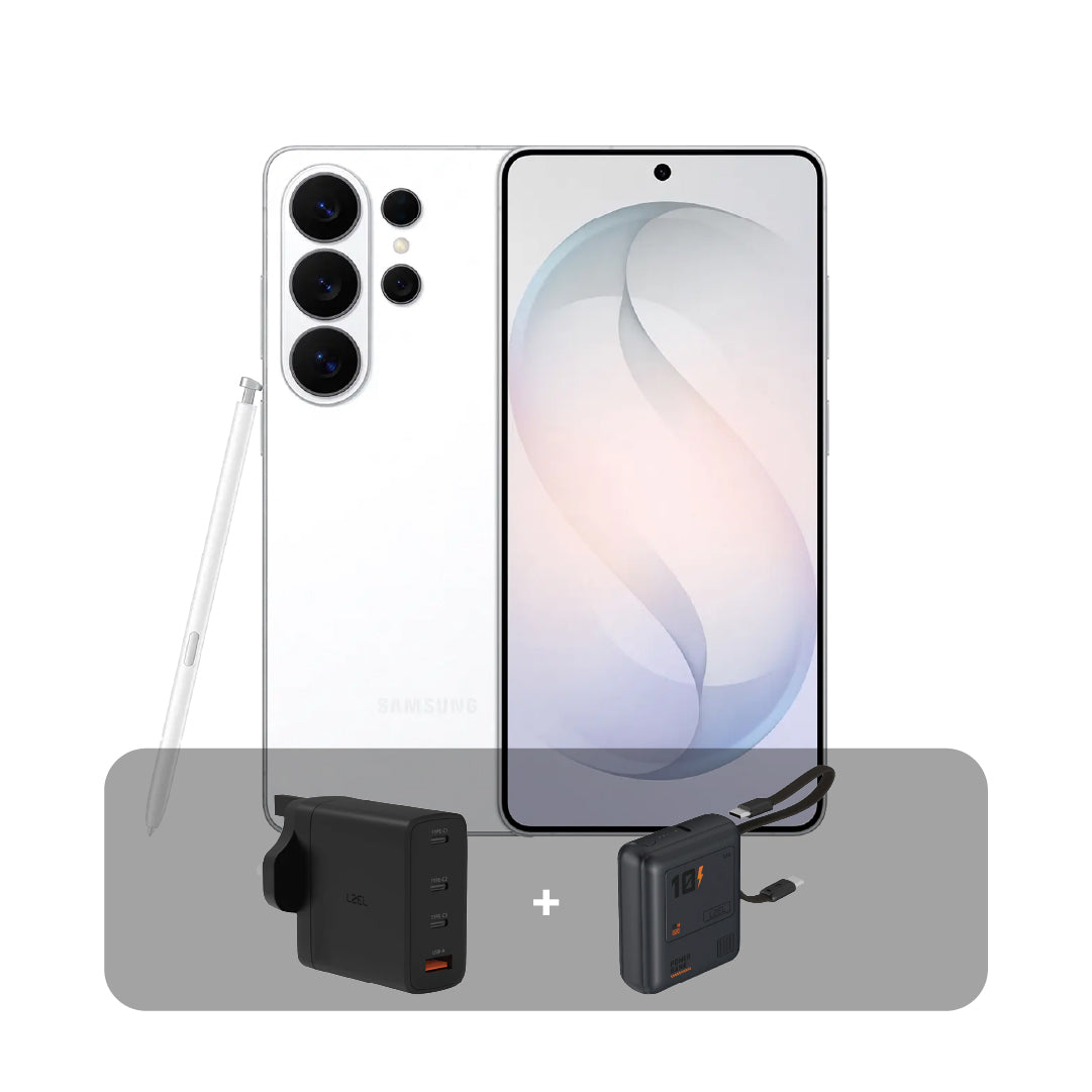سامسونج S26 Ultra 5G، شاشة 6.9 بوصة، 12 جيجابايت، 512 جيجابايت + عرض الباندل | أبيض