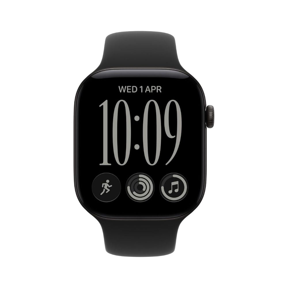 Apple Watch Series 12 GPS 46mm Black with Black Sport Band M/L