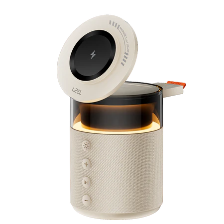 شاحن لاسلكي ومكبر صوت بلوتوث SonicGlow Pulse من ليزل