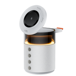 LZEL SonicGlow Pulse – Wireless Charger & Bluetooth Speaker | Silver