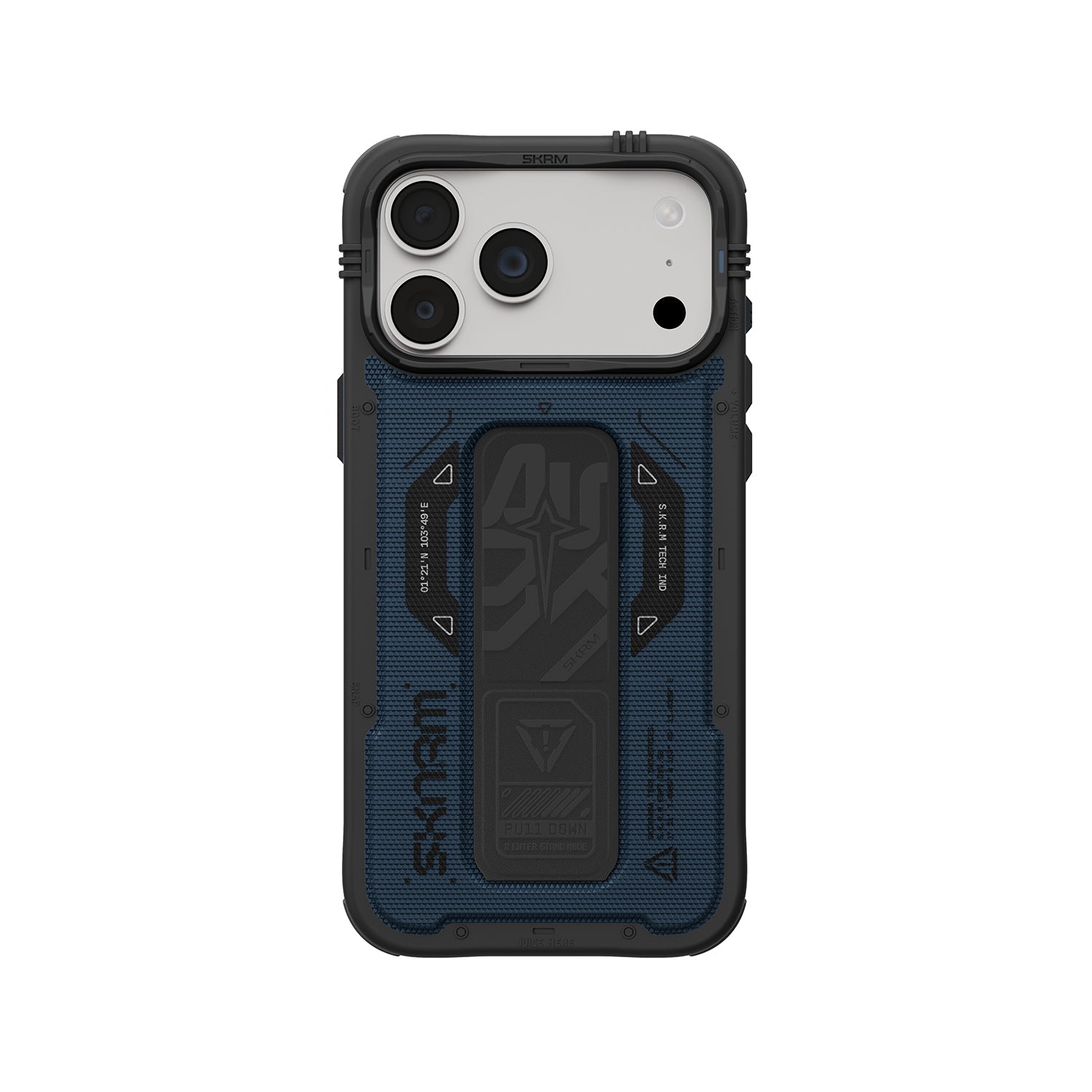 Skinarma Phantam Magsafe-Comatible With Integranted Grip Stand Case For Iphone 18 Pro Max | Blue