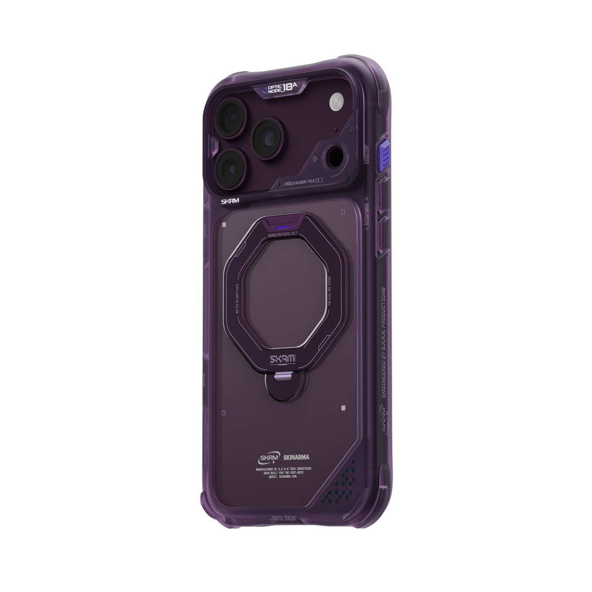 Skinarma Saturn Magsafe-Compatible Cwith Rotating Kickstand For Iphone 18 Pro  | Burgundy