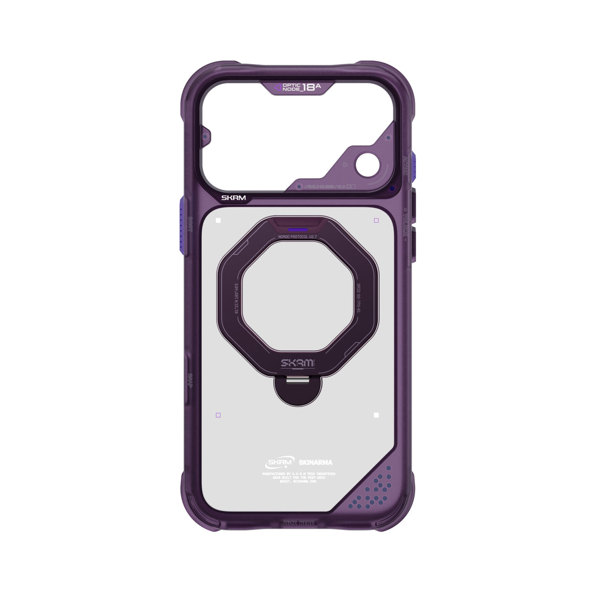 Skinarma Saturn Magsafe-Compatible Cwith Rotating Kickstand For Iphone 18 Pro  | Burgundy