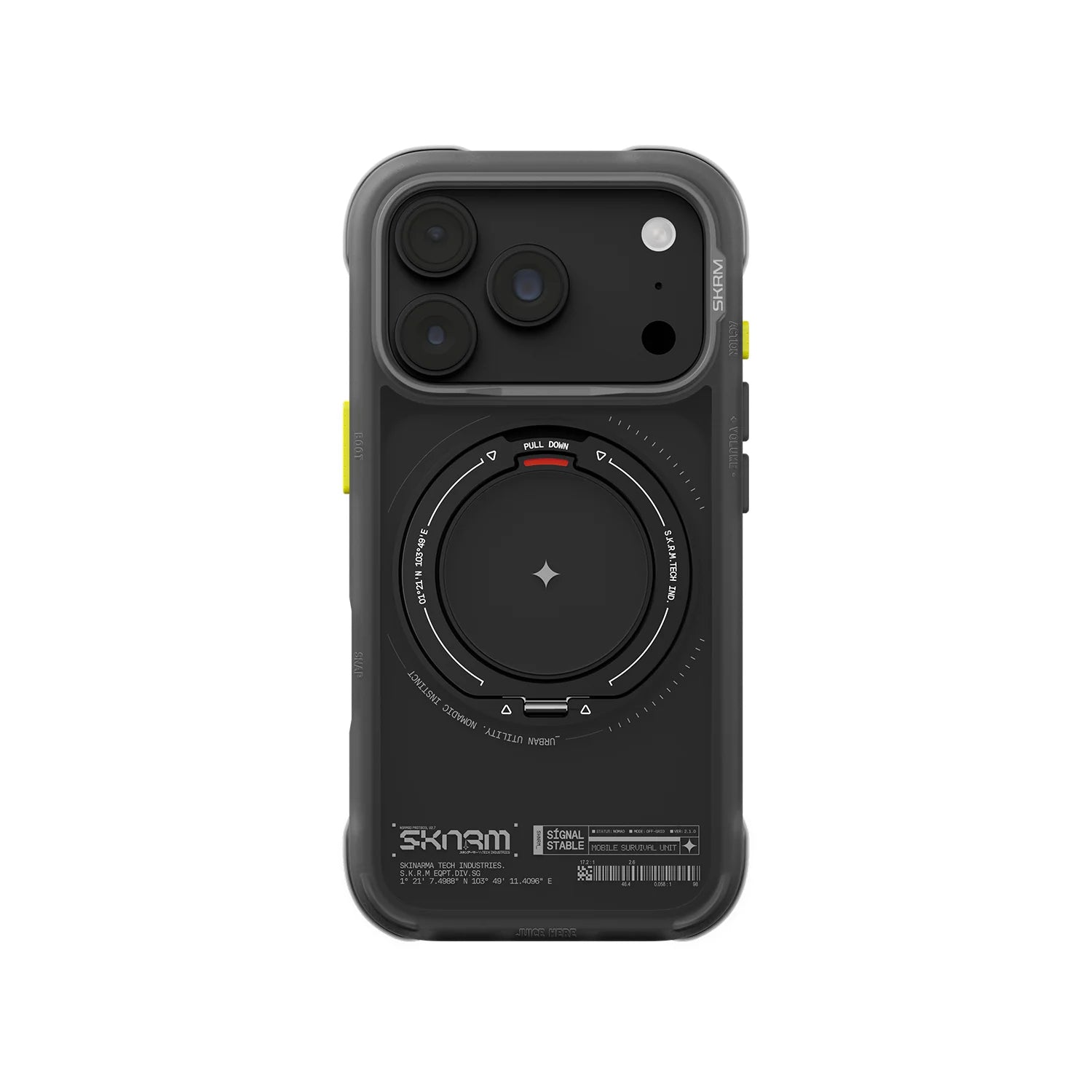SKINARMA ATLAS MagSafe Protective Case with Rotating Kickstand for iPhone 18 Pro | Black