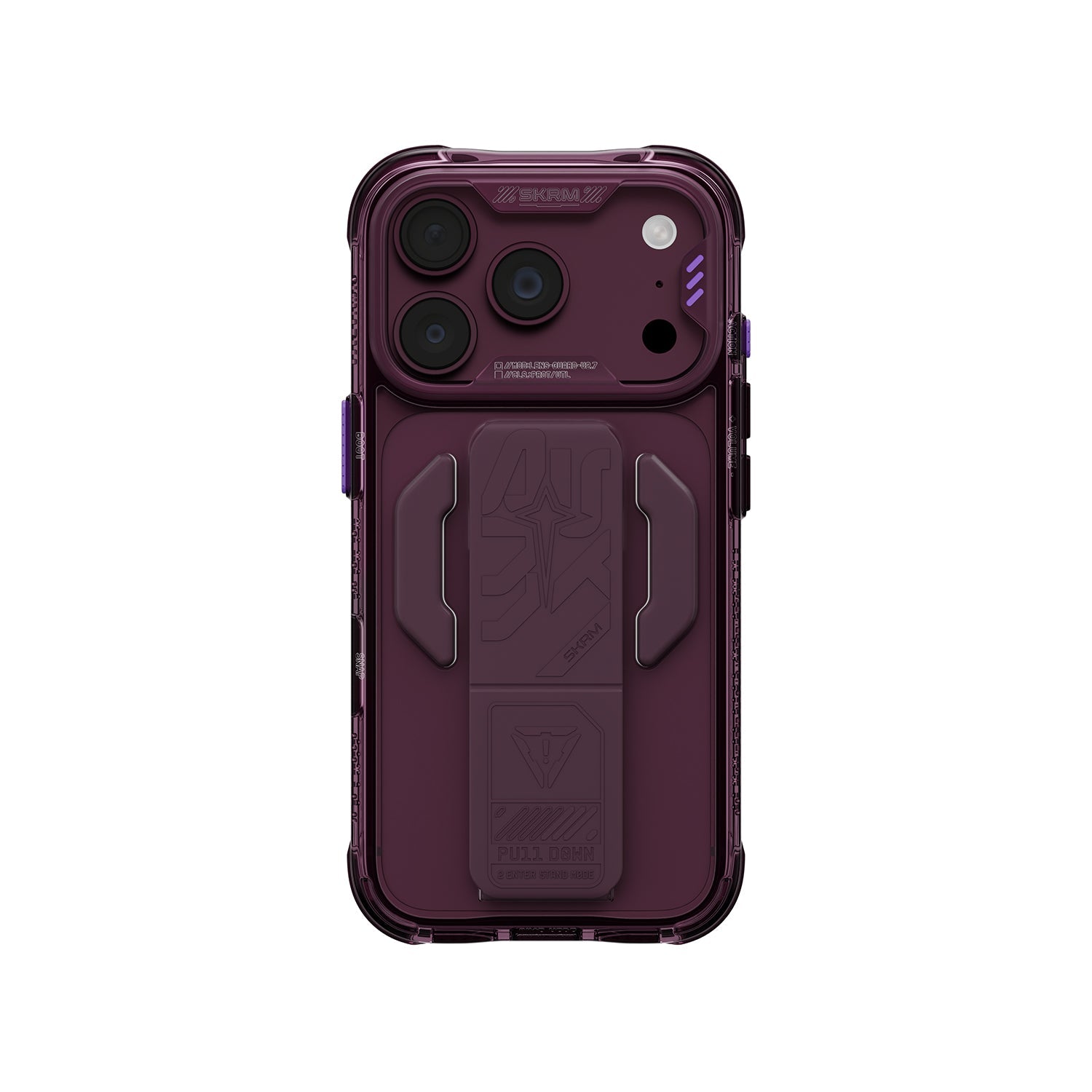 Skinarma Helio Ce Magsafe-Compatible With Integrated Grip Stand Case For Iphone 18 Pro | Burgundy