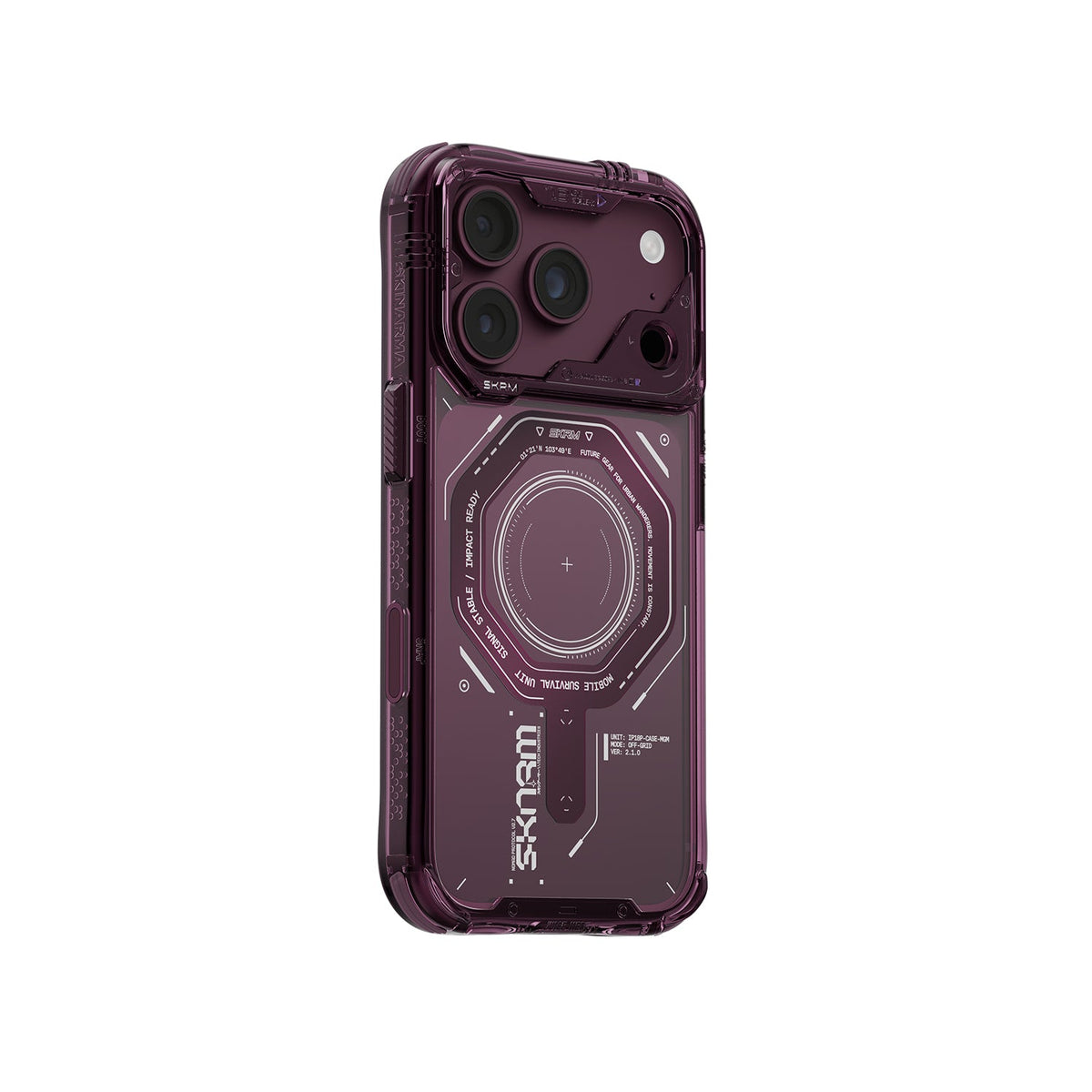 كڤر حماية SkinArma Magma متوافق مع MagSafe لهاتف iPhone 18 Pro | عنابي