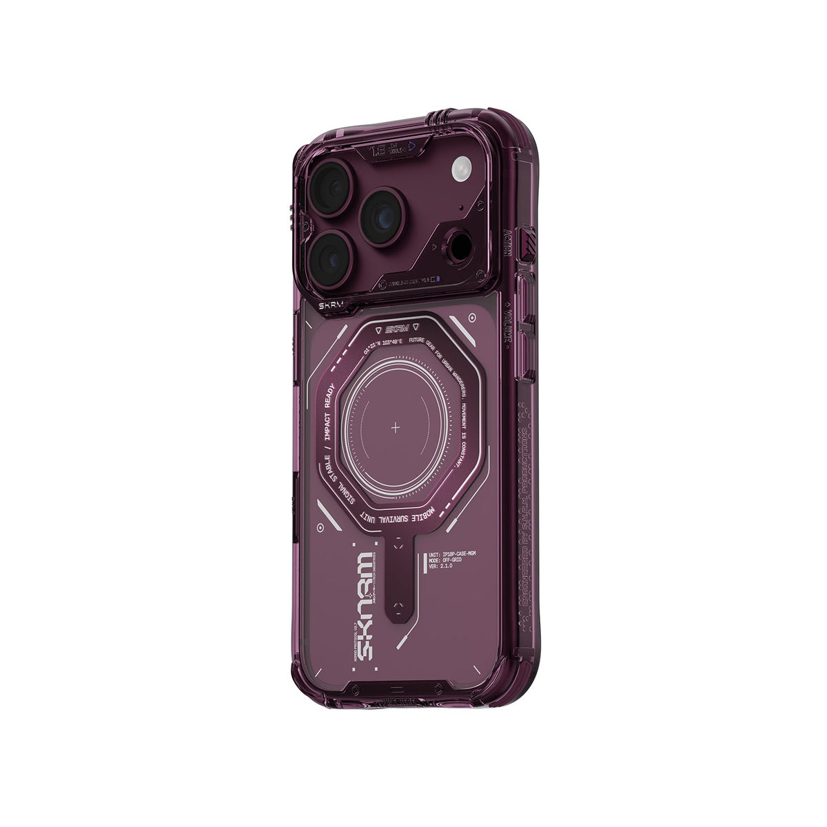 كڤر حماية SkinArma Magma متوافق مع MagSafe لهاتف iPhone 18 Pro | عنابي
