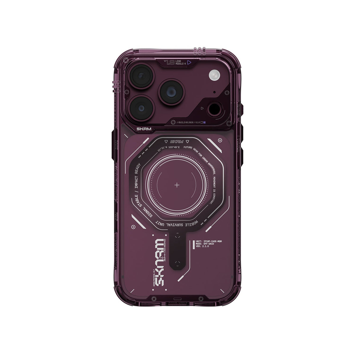 كڤر حماية SkinArma Magma متوافق مع MagSafe لهاتف iPhone 18 Pro | عنابي