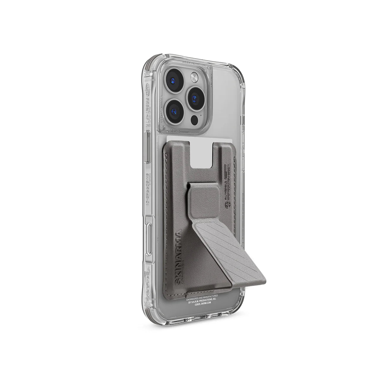SkinArma iPhone 16 Pro Max Bundle Saido Kado Mag-Charge card Holder + Saido Magsafe case Titanium