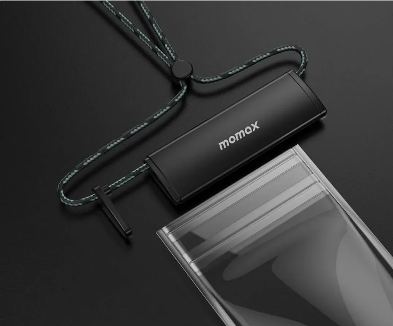 حقيبة مقاومة للماء من Momax مع حزام رقبة شامل | رمادي فضائي