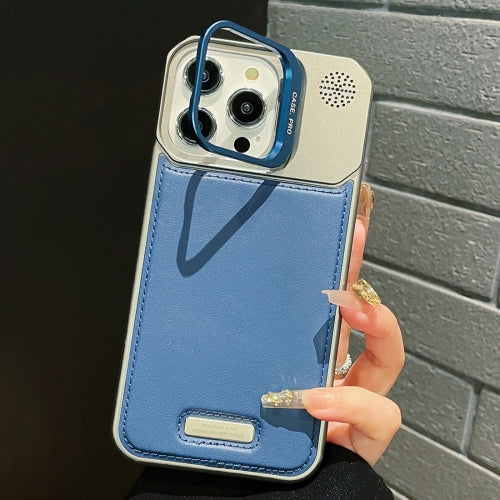 Leather Case For iPhone 15 Pro Blue