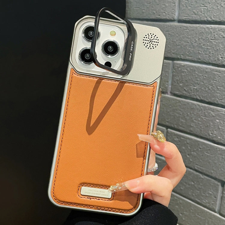 Leather Case For iPhone 15 Pro Brown