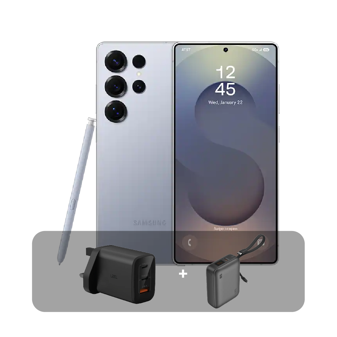 سامسونج جالاكسي S25 Ultra  بسعة 256 جيجابايت 6.9 بوصة 12جيجا رام   5G + عرض الباندل| تيتانيوم أزرق