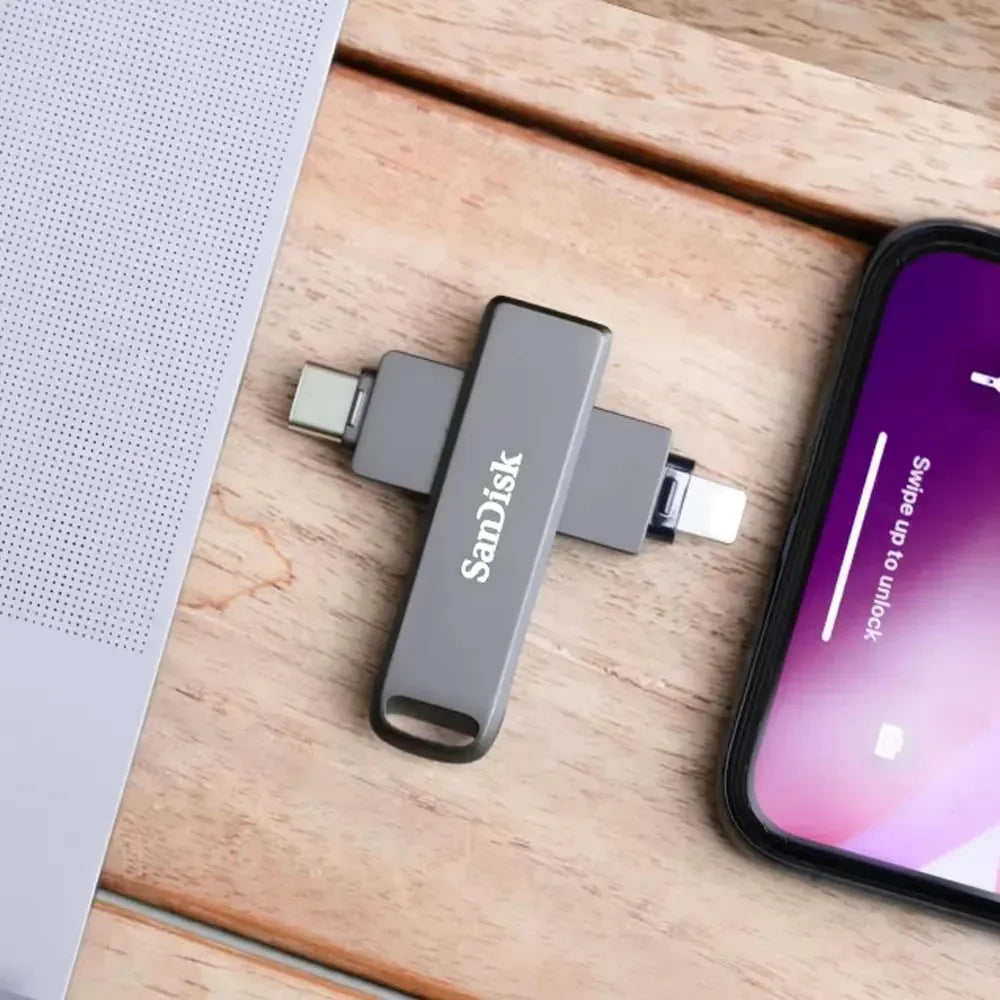سانديسك Ixpand فلاش درايف لوكس USB-C وLightning 256 جيجابايت