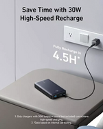 شاحن متنقل 537 باور كور 24000 مللي أمبير للابتوب والهواتف 65 واط PD