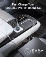 Anker 67W Powerful Triple Port Car Charger