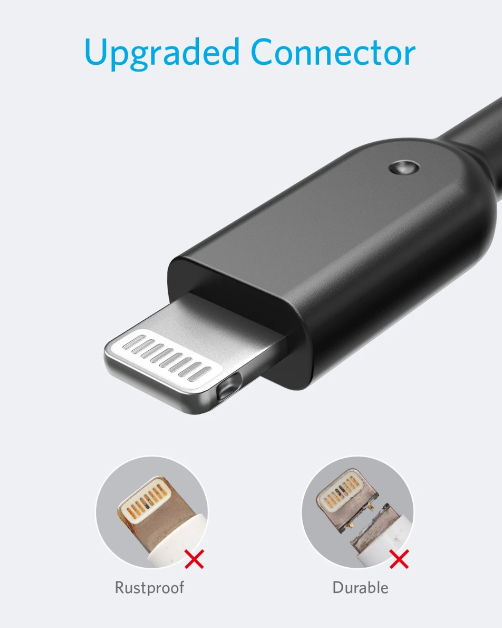 Powerline II كيبل أنكر  USB-A إلى Lightning بطول 1.8 متر | أسود