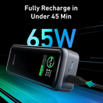 بطارية شحن متنقلة Prime بسعة 12000 مللي أمبير بقوة 130 واط من Anker | أسود