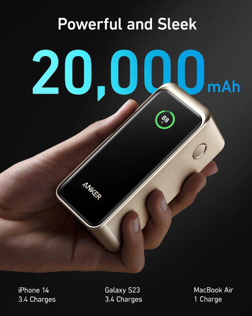 Anker Prime 20000mAh power bank 200W Series 7 | Golden