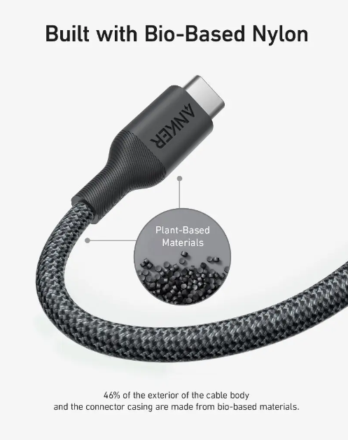 Anker 544 Usb-C To Usb-c Cable 140W Bio-nylon 0.9m | Black