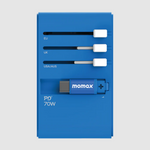 Momax 1-World 70W GaN 3-Port w/Built-in USB-C Cable + AC Travel Adaptor