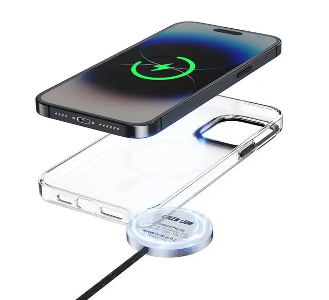 كڤر حماية من HOCO  شفاف مضاد للسقوط متوافق مع MagSafe  لهاتف iPhone 15 Pro | دخاني