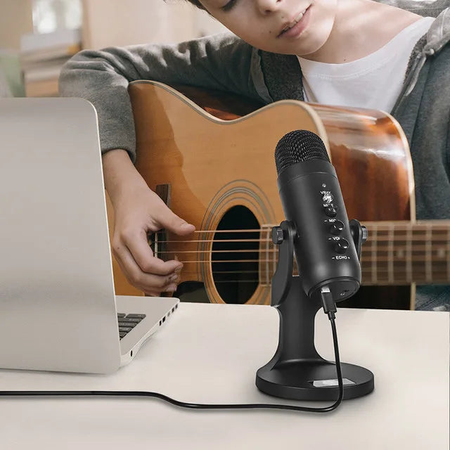 Vibe Geeks Usb Condenser Microphone For Pc Streaming And Recording (MC-PW8)