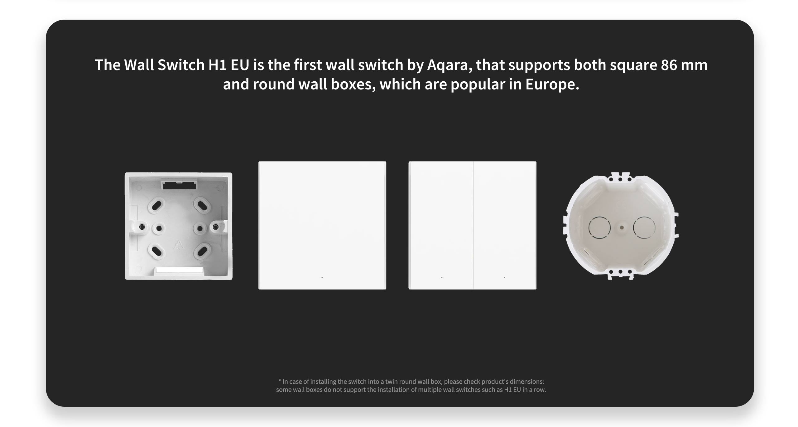 Aqara Smart Wall Switch H1 No Neutral Double Rocker WS-EUK02