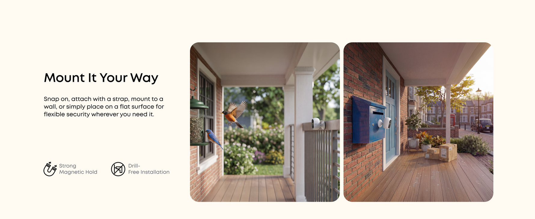 eufyCam C35 Flexible Security Camera with Color Night Vision | White