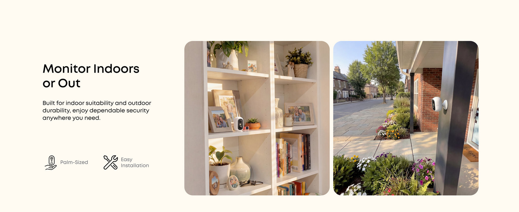 eufyCam C35 Flexible Security Camera with Color Night Vision | White