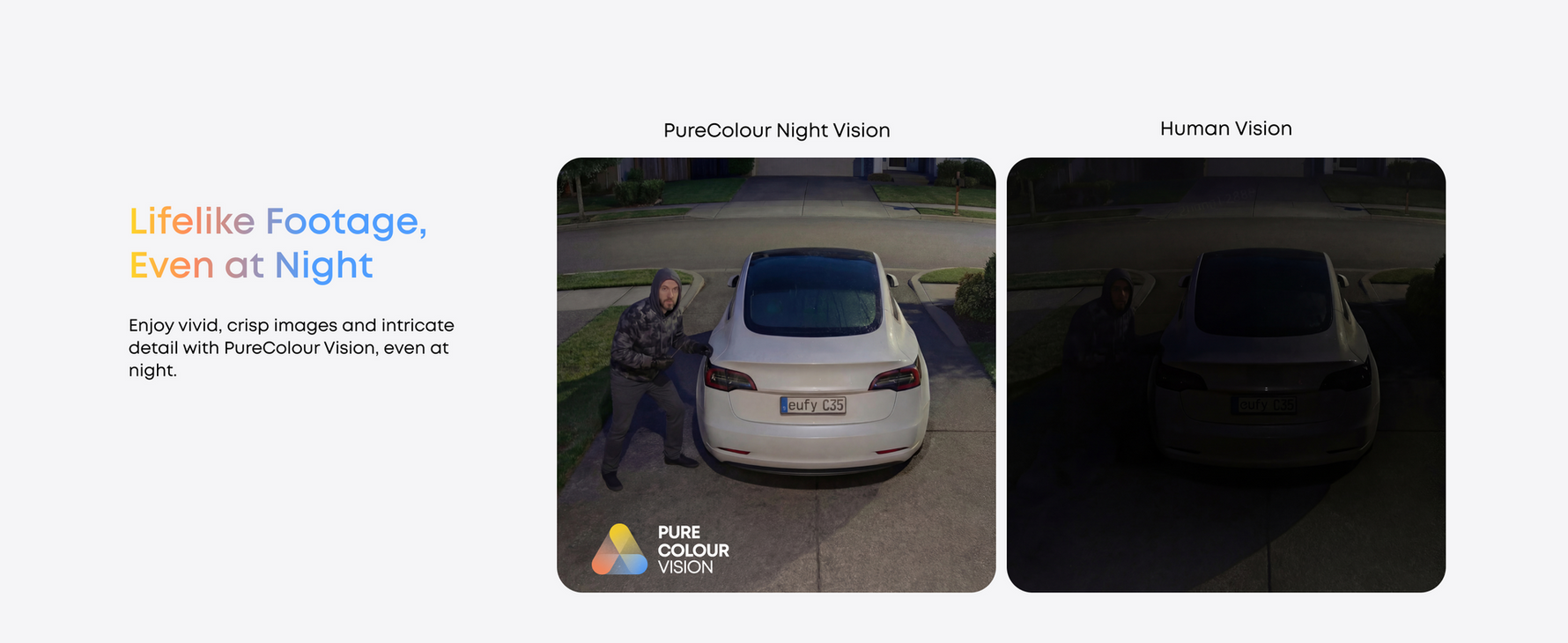 eufyCam C35 Flexible Security Camera with Color Night Vision | White