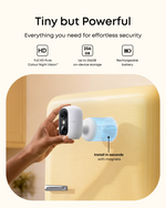 eufyCam C35 Flexible Security Camera with Color Night Vision | White