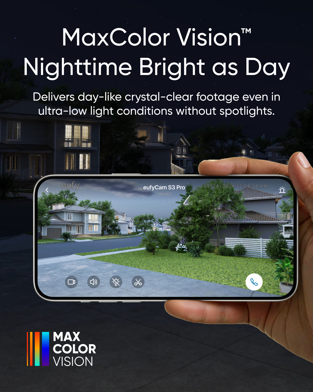 eufyCam S3 Pro Add-On Security Camera – 4K MaxColor Vision, Forever Power