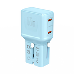 LZEL TravelPro Series Dual Port GaN Travel Wall Charger 65W I Dual Type-C Output I Global compatibility