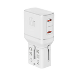 LZEL TravelPro Series Dual Port GaN Travel Wall Charger 65W I Dual Type-C Output I Global compatibility