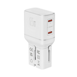 LZEL TravelPro Series Dual Port GaN Travel Wall Charger 65W I Dual Type-C Output I Global compatibility