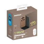 Momax 1-World 170W GaN 4-Port + AC Travel Adapter | Desert Titanium
