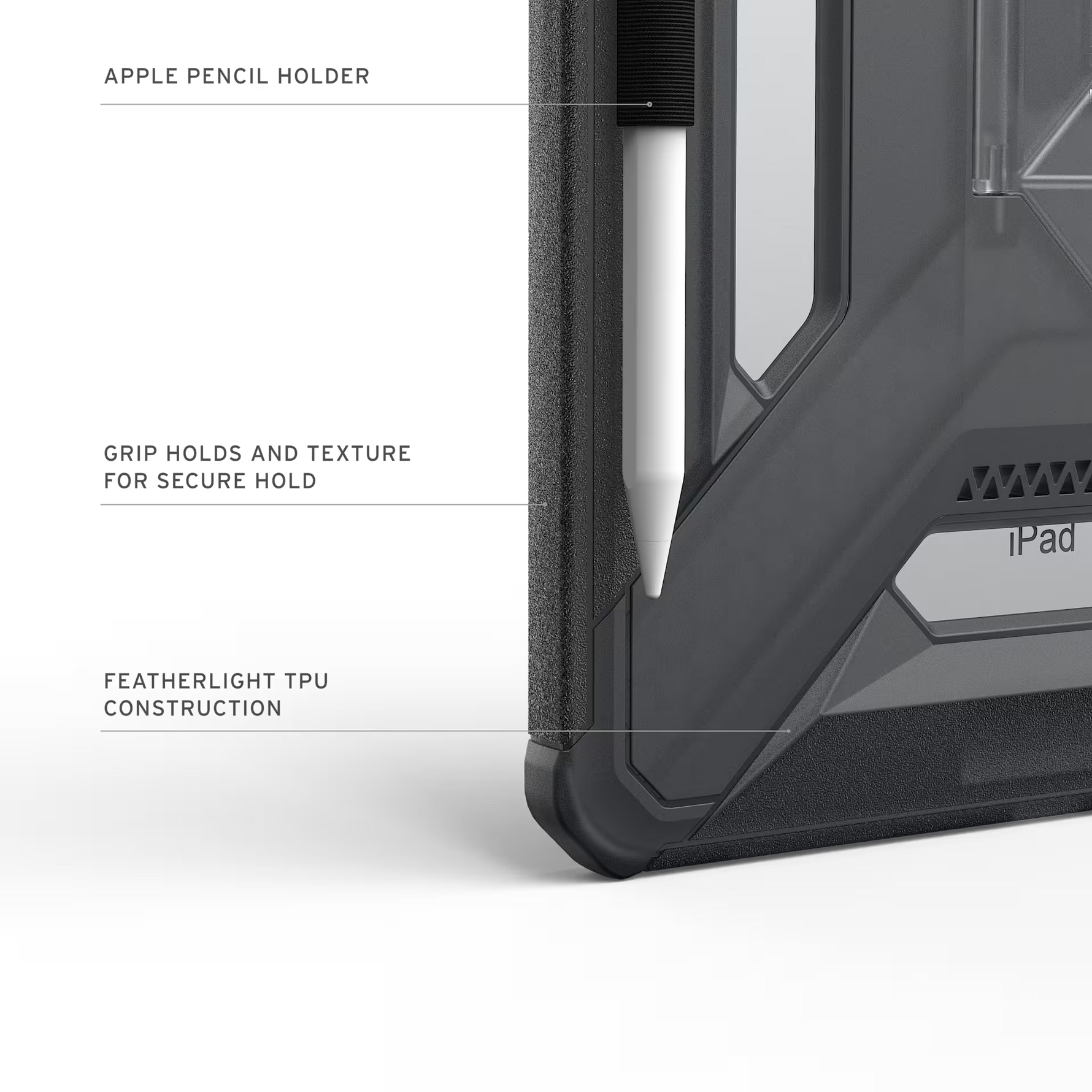 UAG Apple iPad 11" 11th Gen (A16) Scout+ Case | Grey Transparent