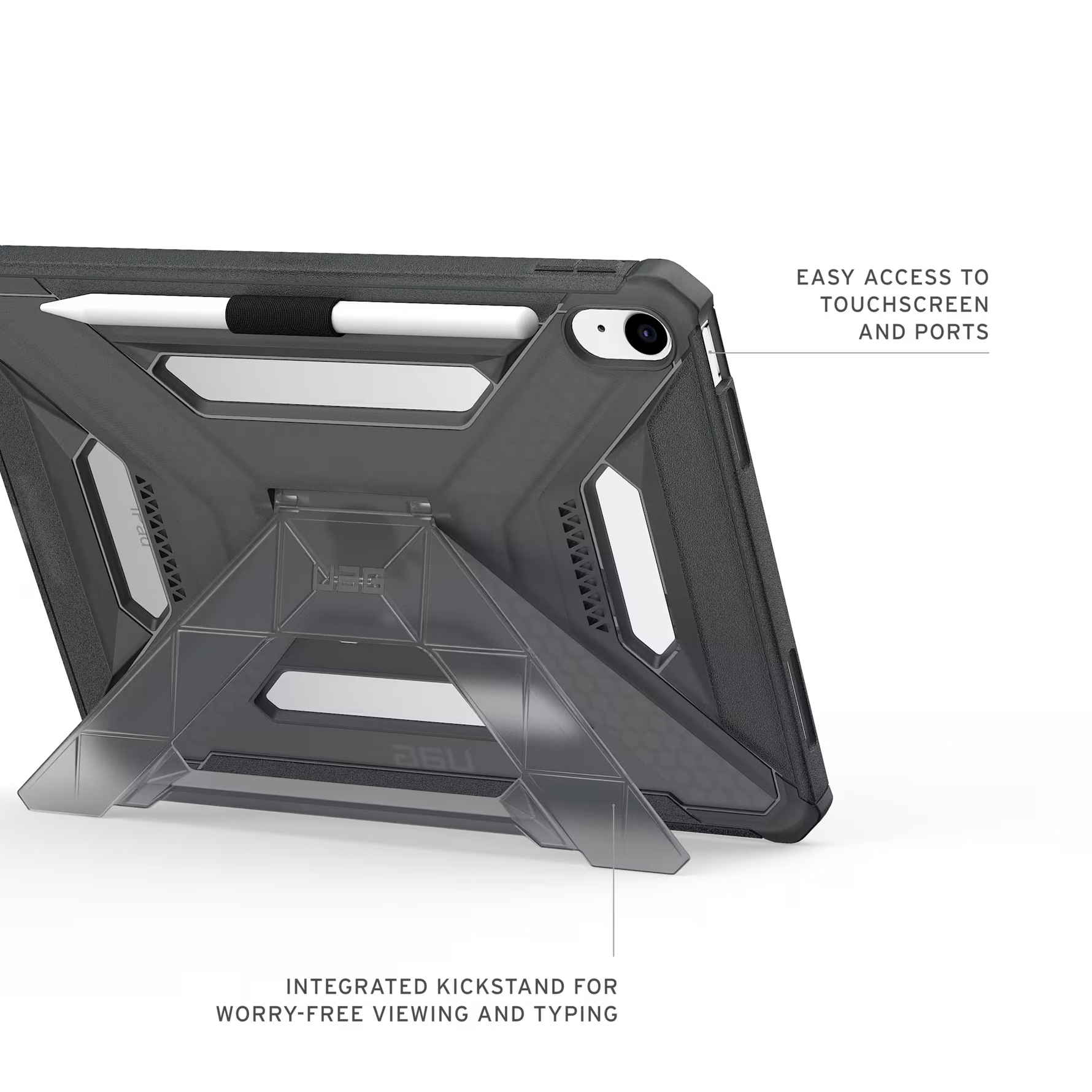 UAG Apple iPad 11" 11th Gen (A16) Scout+ Case | Grey Transparent