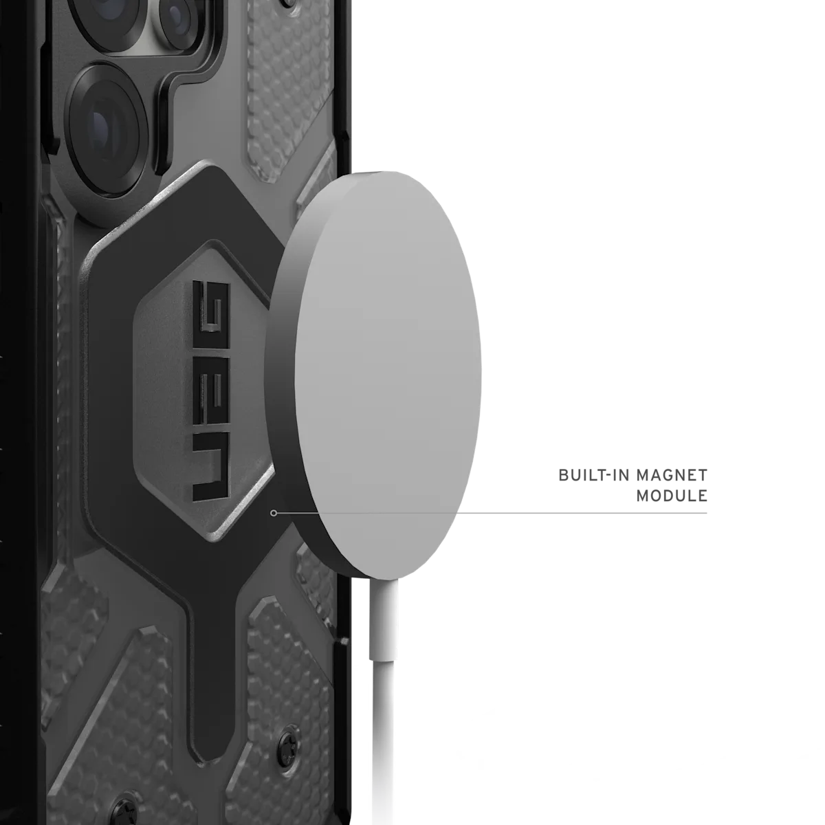 كڤر حماية athfinder الشفاف لهاتف Samsung Galaxy S25 Ultra مع MagSafe من UAG | رمادي