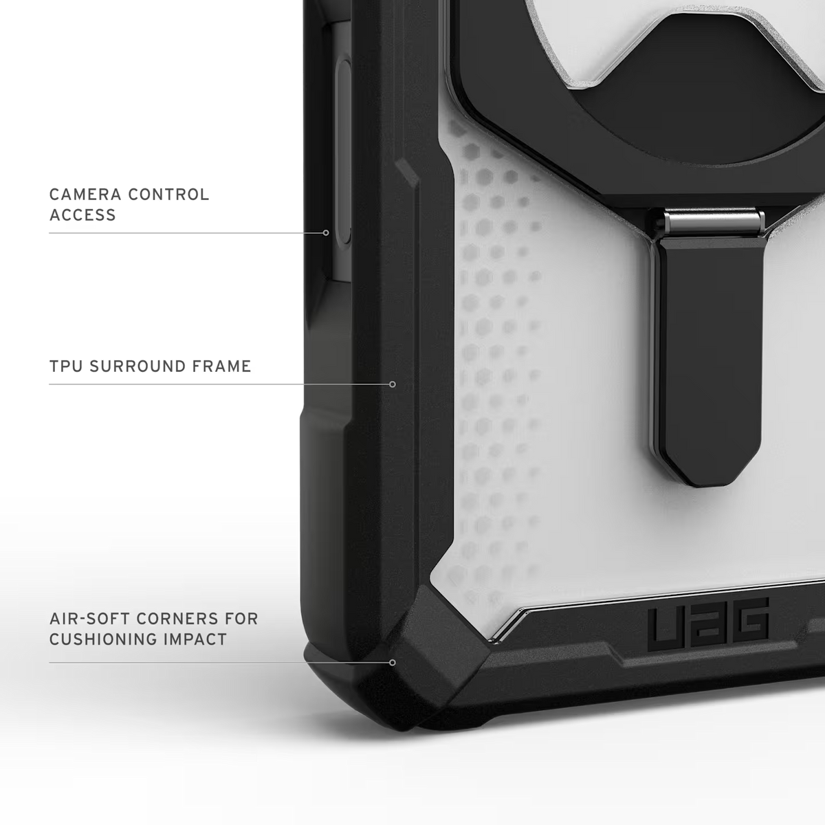 كڤر حماية UAG Plasma XTE متوافق مع MagSafe لهاتف iPhone 18 Pro / 17 Pro | أسود/شفاف