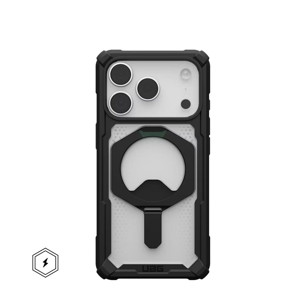 كڤر حماية UAG Plasma XTE متوافق مع MagSafe لهاتف iPhone 18 Pro / 17 Pro | أسود/شفاف