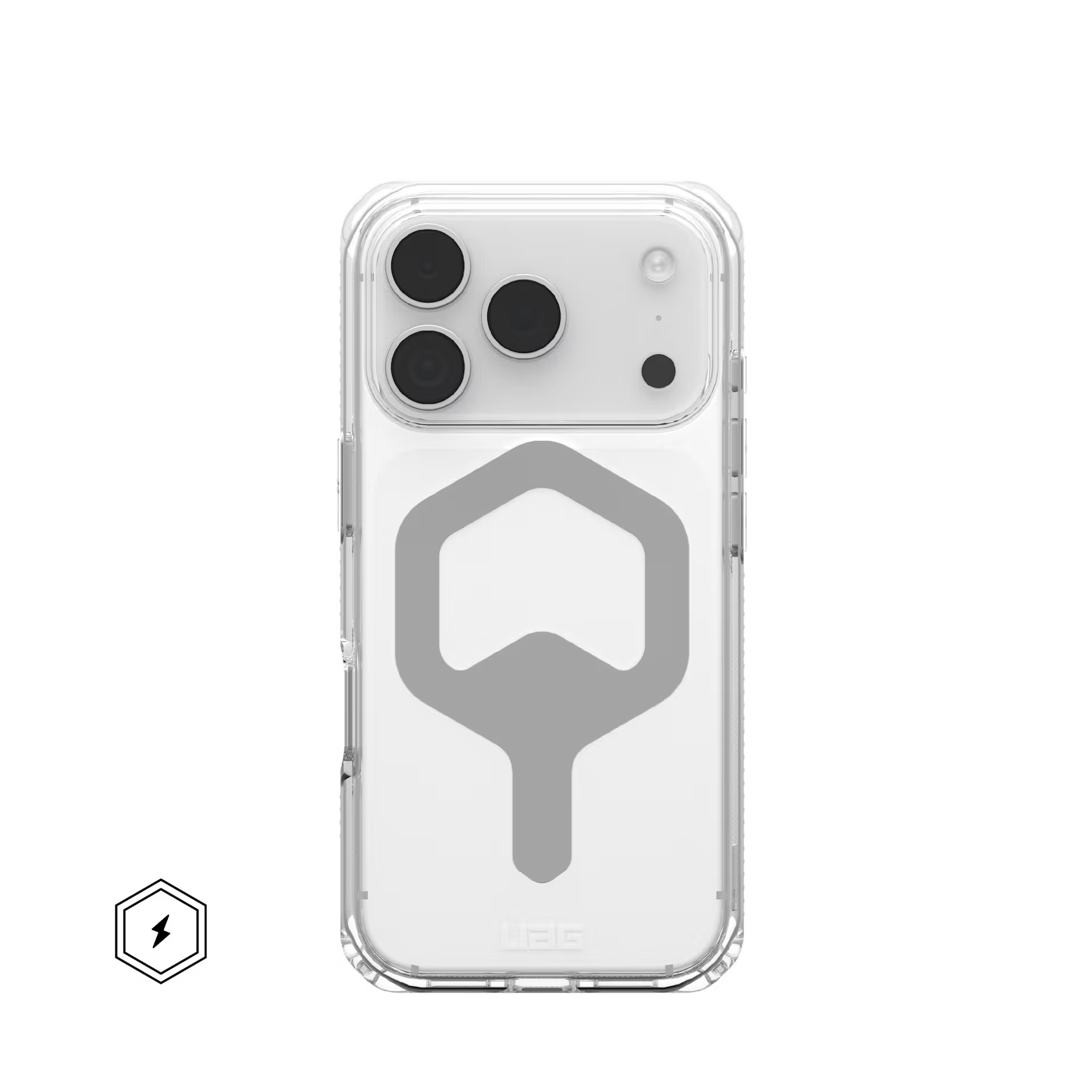 كڤر حماية UAG Plyo MagSafe لهاتف iPhone 17 Pro | ثلجي/فضي
