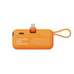 بطارية شحن 1-Power ميني 5000 مللي أمبير في الساعة بطارية USB C قابلة للطي من Momax | برتقالي