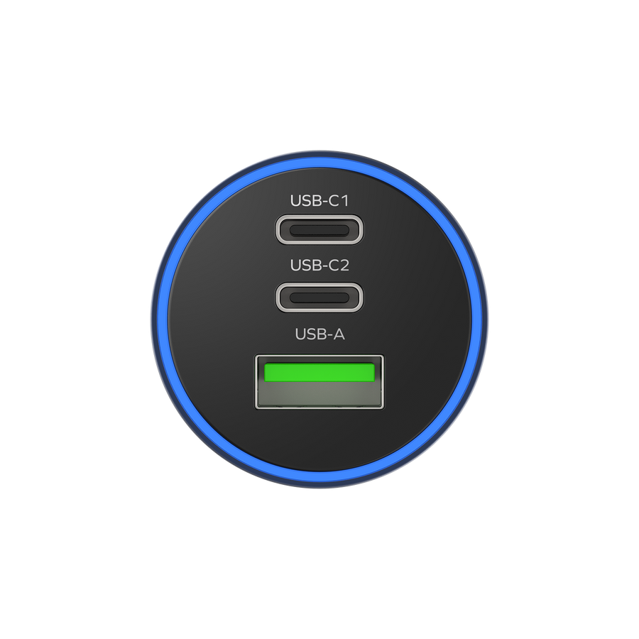 شاحن سيارة MoVe ثلاثي المنافذ بقدرة 100 واط